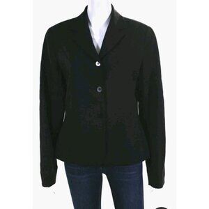 Lafayette 148 Wool Blend Black  Blazer 3 Button Closure Size 10 Lined